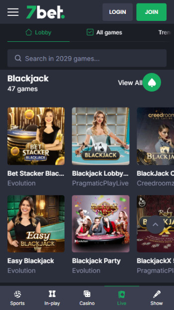 7bet blackjack