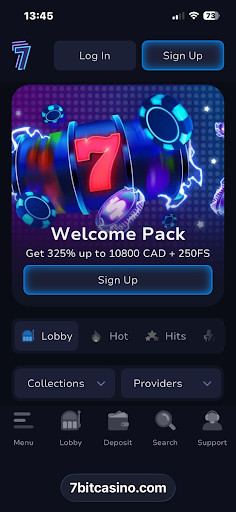 7Bit Casino Mobile Screenshot of the best bitcoin casino