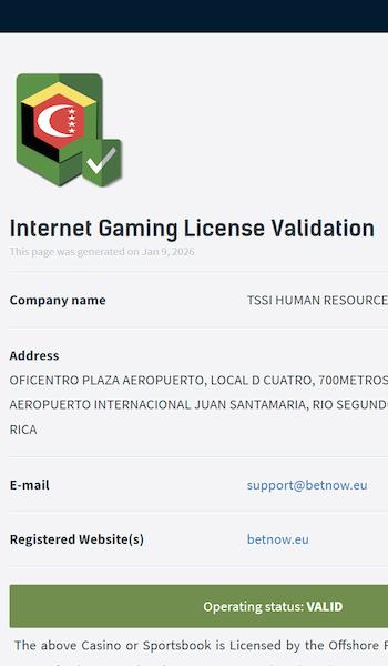 BetNow license