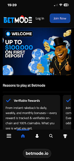 BetMode Bitcoin Casino mobile screenshot