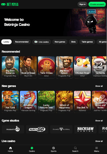 Betninja full games library