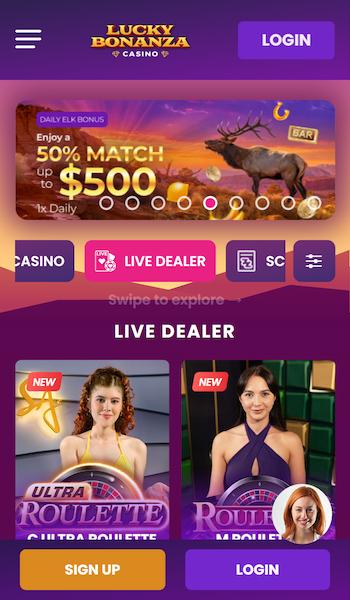 Lucky Bonanza live dealer