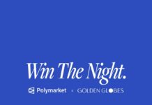 Polymarket Brought Betting Odds to the Golden Globes, Not Everyone Was on Board Polymarket and Golden Globes co-branded graphic reading “Win The Night” on a blue background