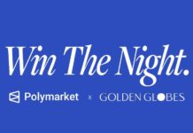 Polymarket Brought Betting Odds to the Golden Globes, Not Everyone Was on Board Polymarket and Golden Globes co-branded graphic reading “Win The Night” on a blue background