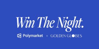 Polymarket Brought Betting Odds to the Golden Globes, Not Everyone Was on Board Polymarket and Golden Globes co-branded graphic reading “Win The Night” on a blue background