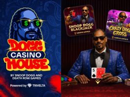 Promotional artwork for Dogg House Casino featuring Snoop Dogg and branded casino games