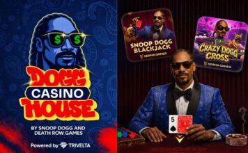 Promotional artwork for Dogg House Casino featuring Snoop Dogg and branded casino games
