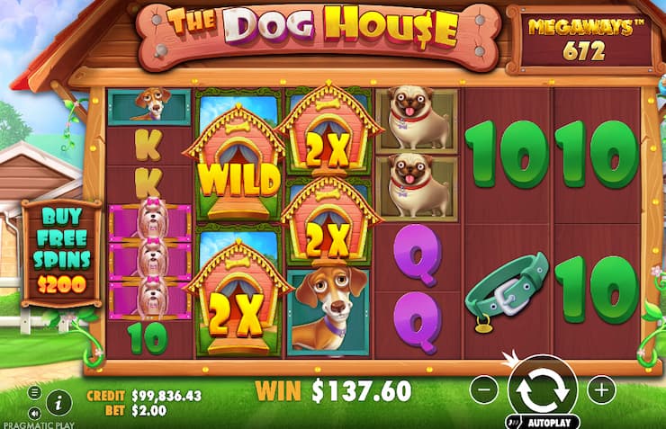 The Dog House Megaways online slot with sticky wild free spins activated