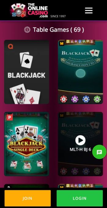 The Online Casino Table Games