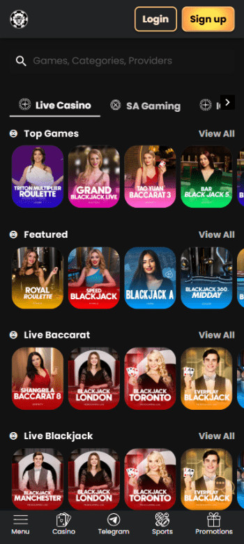 WSM Casino live casino