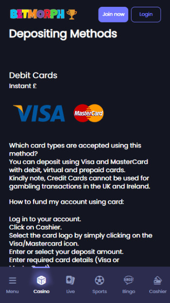 betmorph deposit