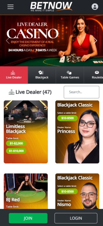 betnow live dealer