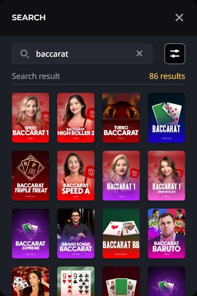 インスタントカジノのオンラインカジノバカラ