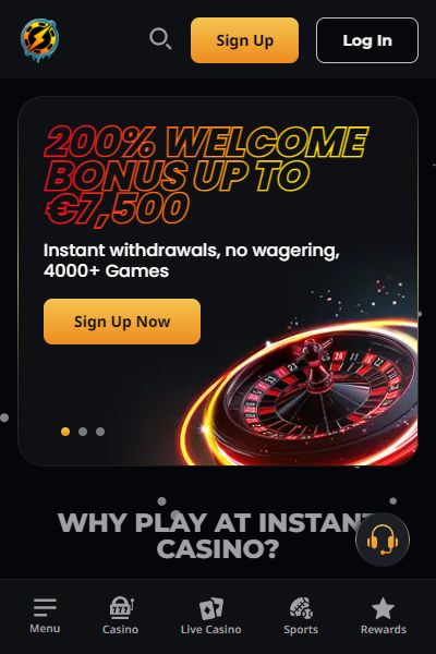 オンラインカジノインスタントカジノトップ画面