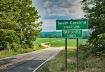 South Carolina welcome sign