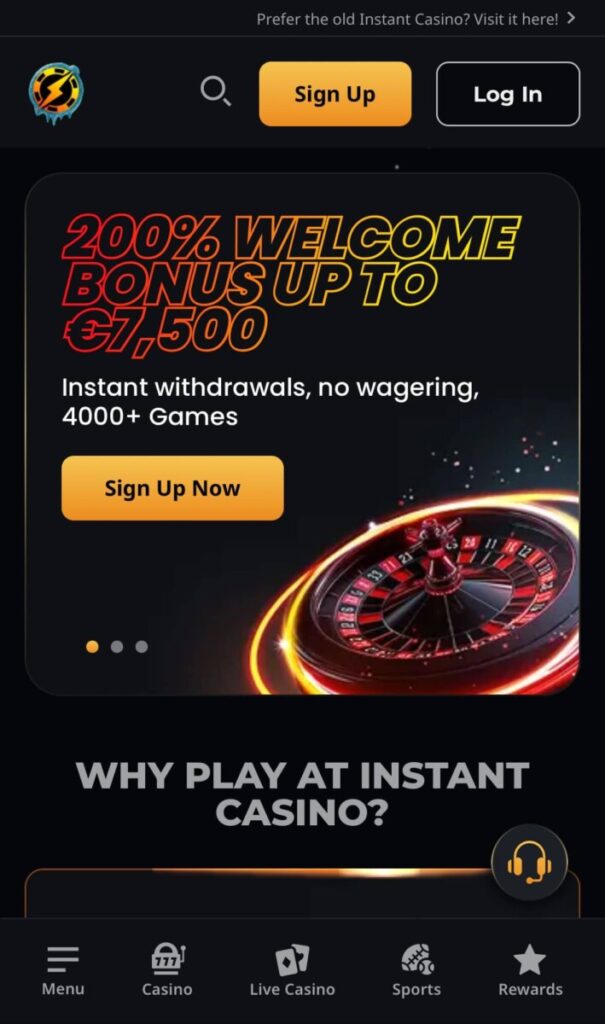 仮想通貨カジノ カジノレビュー インスタントカジノ instantcasino