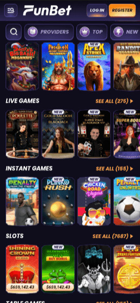 Funbet games screenshot
