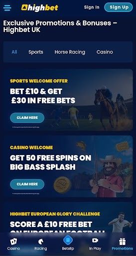 high bet mobile screenshot