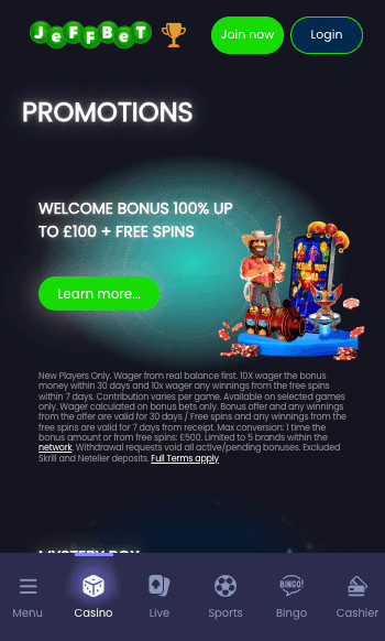 Jeffbet pay by phone bonus
