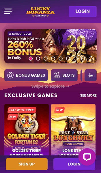 Lucky Bonanza Offshore Casinos homepage