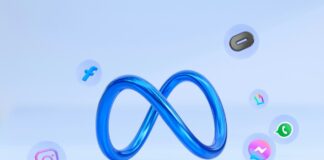 Meta logo surrounded by icons representing Facebook, Instagram and messaging apps