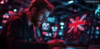 Best Minimum Deposit Casinos in NZ for 2026 A guy playing a casino game in his laptop