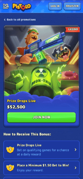 Pistolo live prize drop screenshot