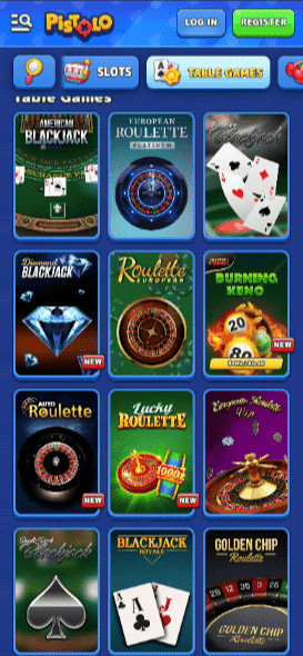Pistolo table games