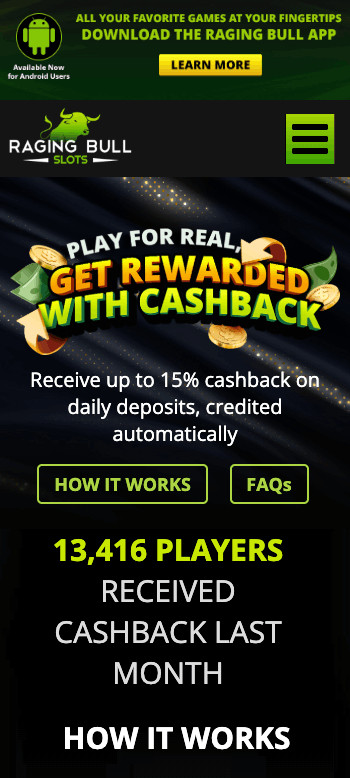 Raging Bul best baccarat online casino cashback offer