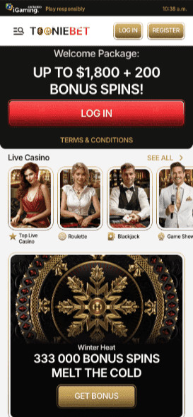 Tooniebet Live dealer casino
