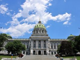 SGLA Sets Sights on Pennsylvania and Virginia in Sweepstakes Casino Legalization Effort Pennsylvania State Capitol building in Harrisburg.