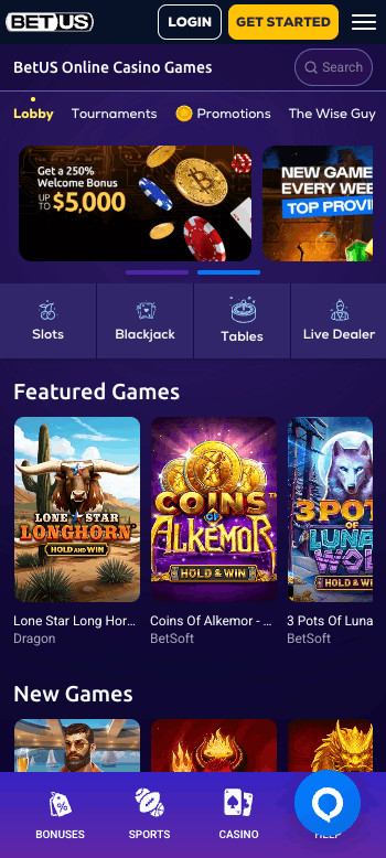 betUS best high roller online caisno for games