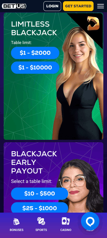 BetUS live dealer games