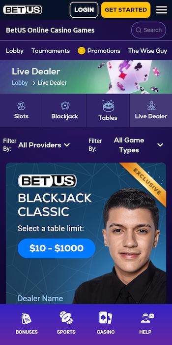 BetUS live-dealer
