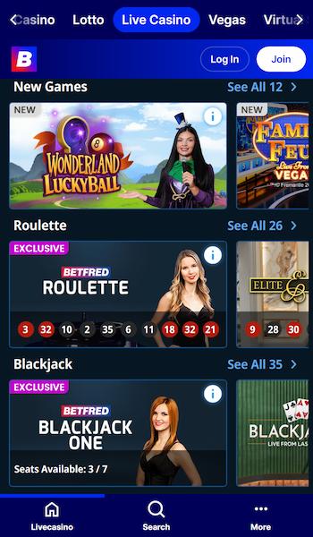 Betfred live casino