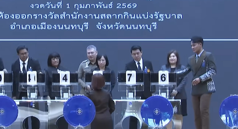 A Thai lottery draw.