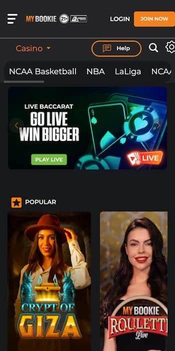 MyBookie live-casino
