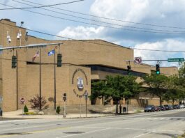 New Haven Chief Police Arrested For Embezzling Funds To Fuel Gambling Habit The exterior of the New Haven, CT police station.