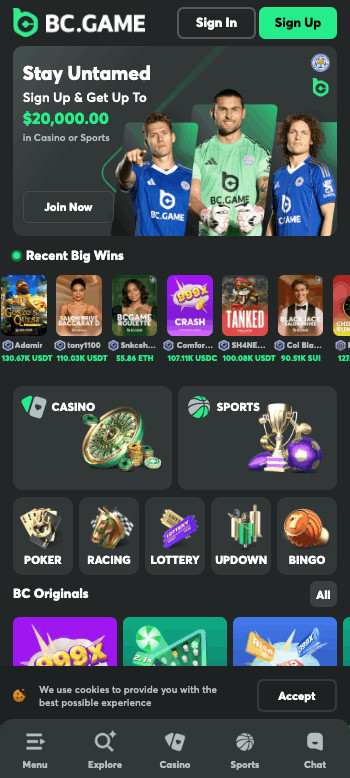 BC.Game homepage