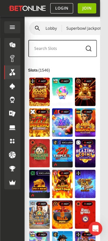 BetOnline Casino Slot Library