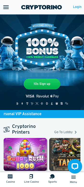 Cryptorino homepage
