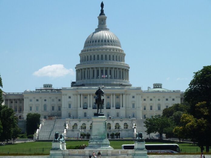 Senate Democrats Urge CFTC to Stay on Sidelines in Prediction Market Court Battles The U.S. Capitol building in Washington, D.C., seen from the west front on a clear day.
