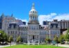 Baltimore Sues Sweepstakes Casino Giants Over Alleged Illegal Gambling Operation Baltimore City Hall in downtown Baltimore, Maryland