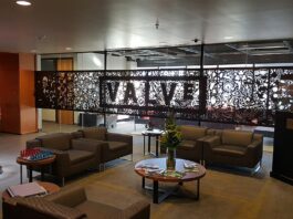 Valve Pushes Back Against New York Loot Box Lawsuit Valve headquarters lobby in Bellevue, Washington