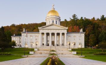 Vermont Lawmakers Introduce Bill to Ban Prediction Markets The Vermont State House in Montpelier