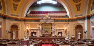 Minnesota Senators Introduce Twin Bills Targeting Sweepstakes Casinos & Prediction Markets Minnesota Senate chamber at the Minnesota State Capitol in St. Paul.