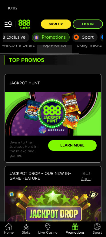 888Casino promos