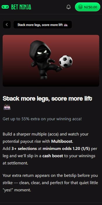 Bet Ninja - boost your returns on this sports betting site NZ