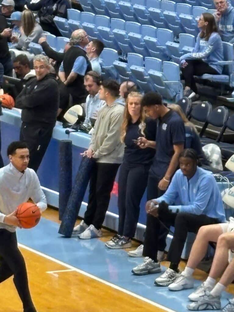 Caleb Wilson with hand in a cast