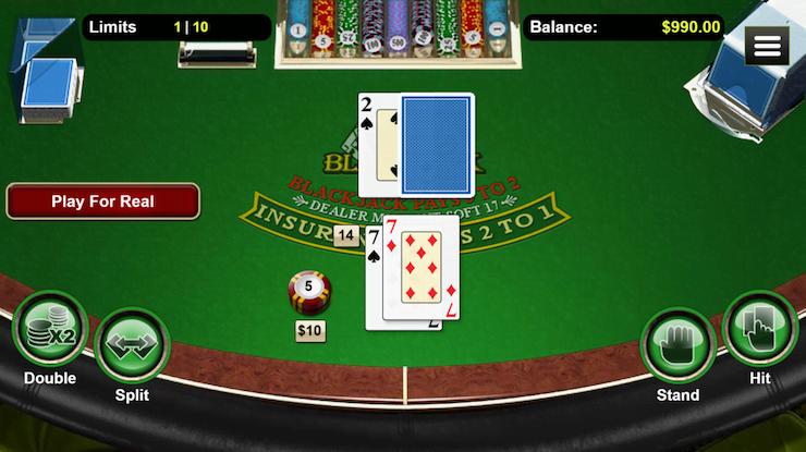 Image showing gameplay of the Classic Blackjack online casino game